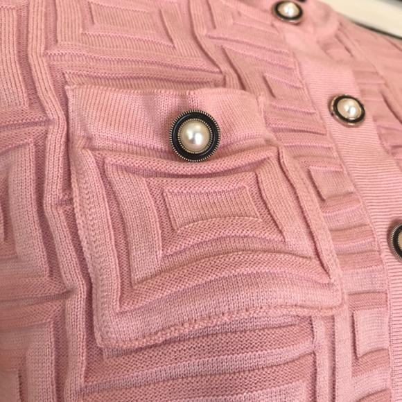 Pink Knit Cardigan- Cropped! EUC 3/$19 - Picture 4 of 12